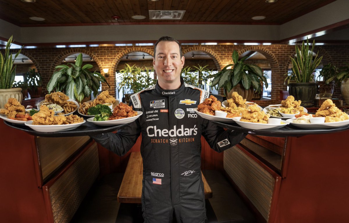 After three wins last season, @KyleBusch can handle a whole lot of Free No. 8 Specials. RT and tell us whether you like yours with or without sauce. You might be handlin' some signed swag of your own. @RCRracing | @Talladega | #Geico500