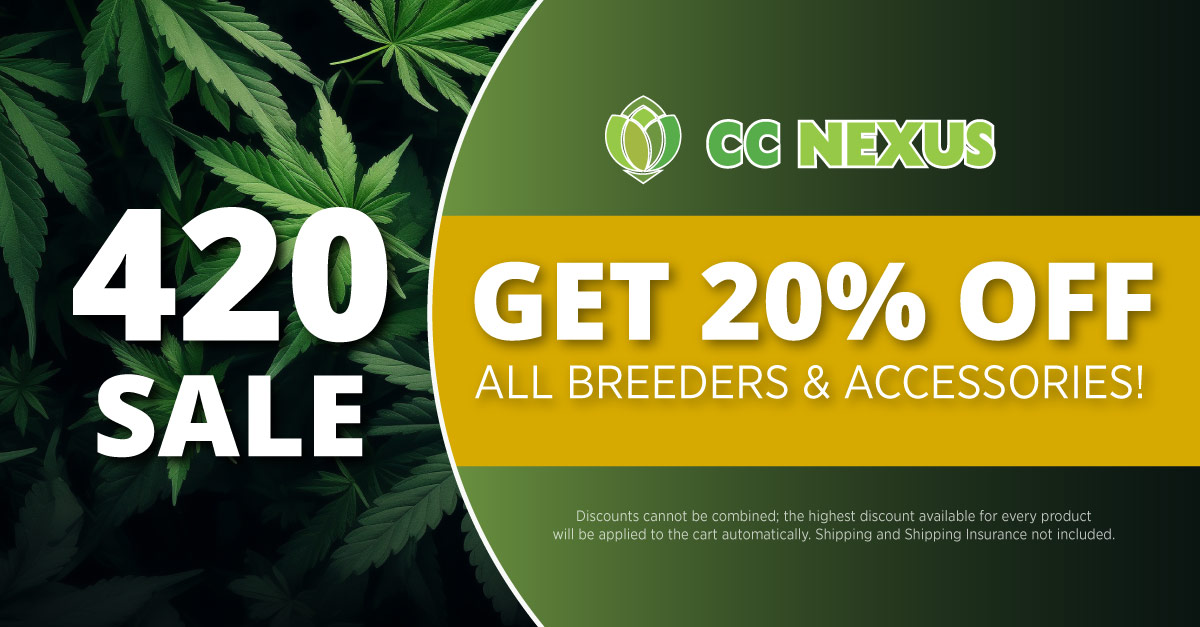 Spring into savings and stock your shelves with our 420 celebration sale with 20% off EVERYTHING!

 #420Celebration #CannabisSale #SeedSale #GrowYourOwn #CannabisCommunity #IndoorGardening #CannabisSeeds #CannabisGear #FeminizedSeeds #HighTHCStrains