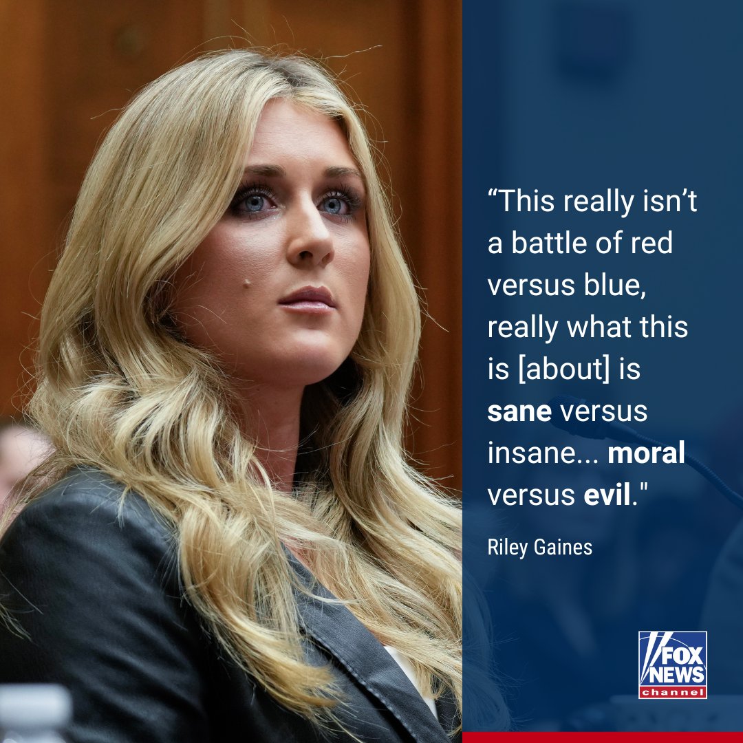 Fox News (@foxnews) on Twitter photo ‘ANTI-WOMEN’: <a href="/Riley_Gaines_/">Riley Gaines</a> sounds off on the Biden admin dismantling Trump-era rules, slams president for wiping out 'women's protections' under the country's landmark sex equality law. ‘ANTI-WOMEN’: <a href="/Riley_Gaines_/">Riley Gaines</a> sounds off on the Biden admin dismantling Trump-era rules, slams president for wiping out 'women's protections' under the country's landmark sex equality law.