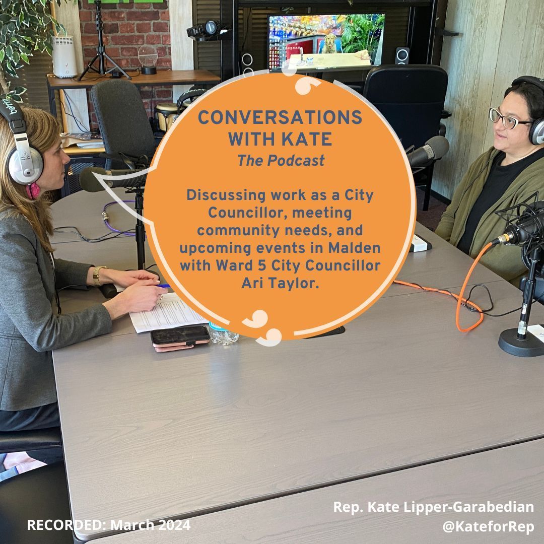 Recently, on #ConversationswithKate recorded @MMTV3, I was glad to be joined by Ward 5 Malden City Councillor @ariformalden to discuss her time as a Councillor, meeting community needs, & upcoming events in Malden! Tune in -buff.ly/49MAs0j