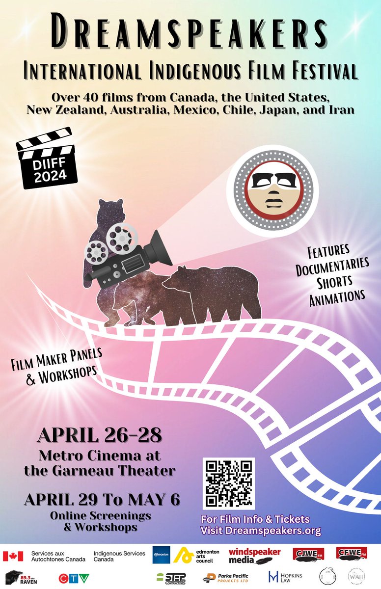 The 2024 Dreamspeakers International Indigenous Film Festival (DIIFF) runs from April 26 to May 6 with over 40 films from across the globe! Learn more at dreamspeakers.org/diiff-2024. #yegEvents