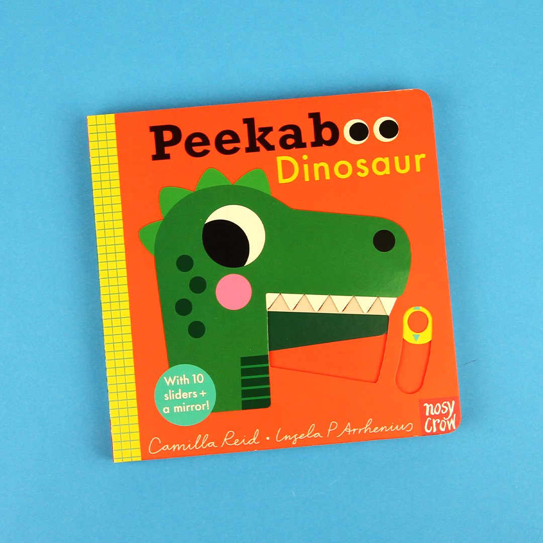 Peekaboo Dinosaur is the sparkling new title in the hit novelty series with multiple sliders🦖 This interactive book is perfect for little readers with a funny rhyming text and a surprise mirror ending! Join in on the fun today📚: ow.ly/5uUf50RbePi @CamillaReidHere
