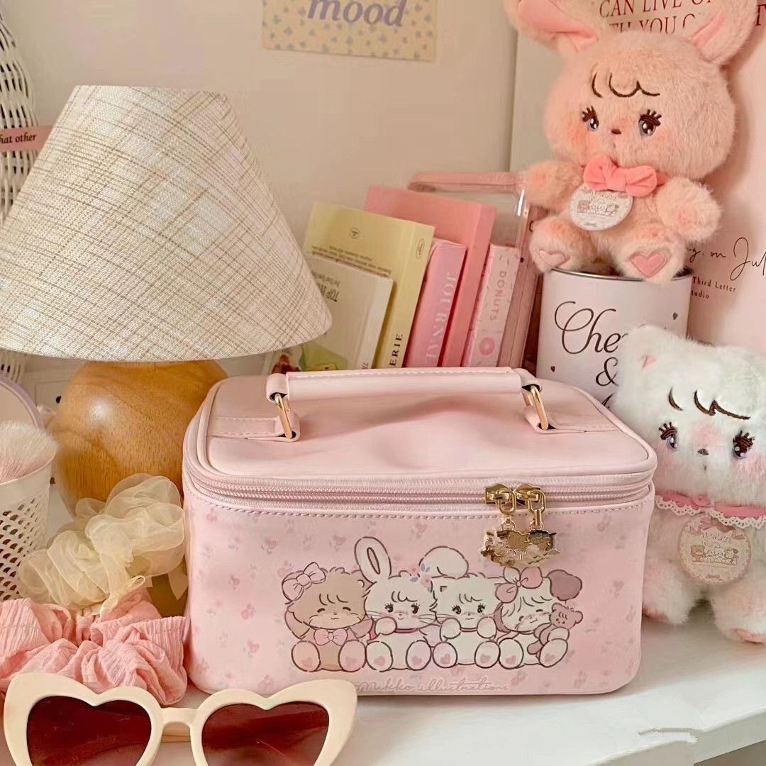 pink make up bag