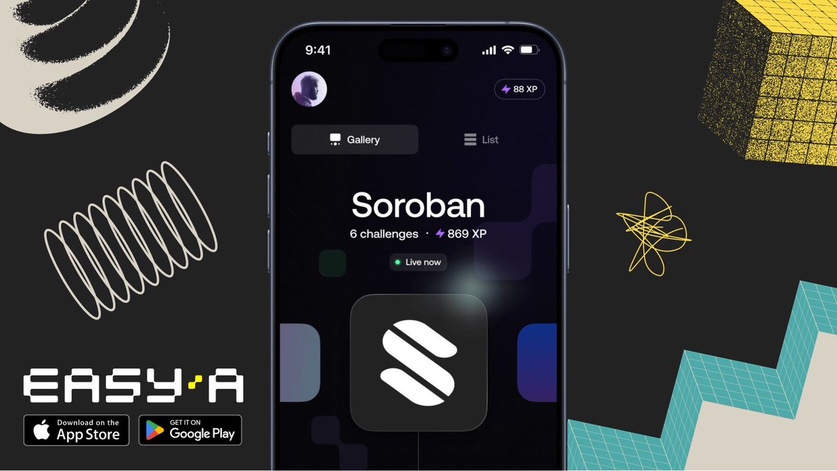 I’m learning about @SorobanOfficial with @easya_app for #SummerOfSoroban!

Discovering how Soroban brings smart contracts to @StellarOrg and building a custom Kickstarter for startup ideas. LFG! 🚀