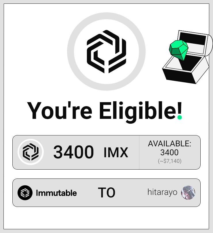 hitarayo's tweet photo. $IMX confirmed airdrop gonna be BIGGEST this year!

There's a simple way to qualify for the @Immutable airdrop.

Cost: FREE
Potential: $5k+
Time: 7 min

Dive into step-by-step video guide🧵👇 https://t.co/if8k0NF5iN