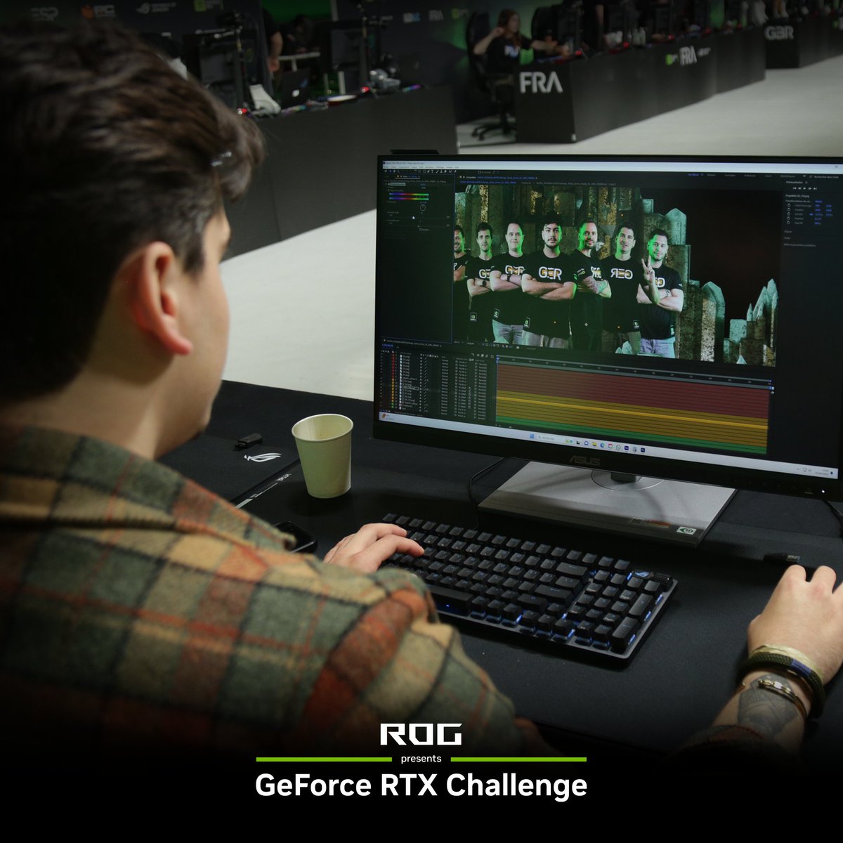 Bei der #ROGRTXChallenge geht es nicht nur um Spiele! @ATOM_VISUAL und @storyx_k_ haben an einer fantastischen 3D-Grafik gearbeitet, die nach dem Event zum Download bereitsteht 👀.