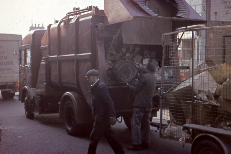I'll tell you what you don't see very often nowadays, and that's bin lorries with soft toys tied to the radiator.