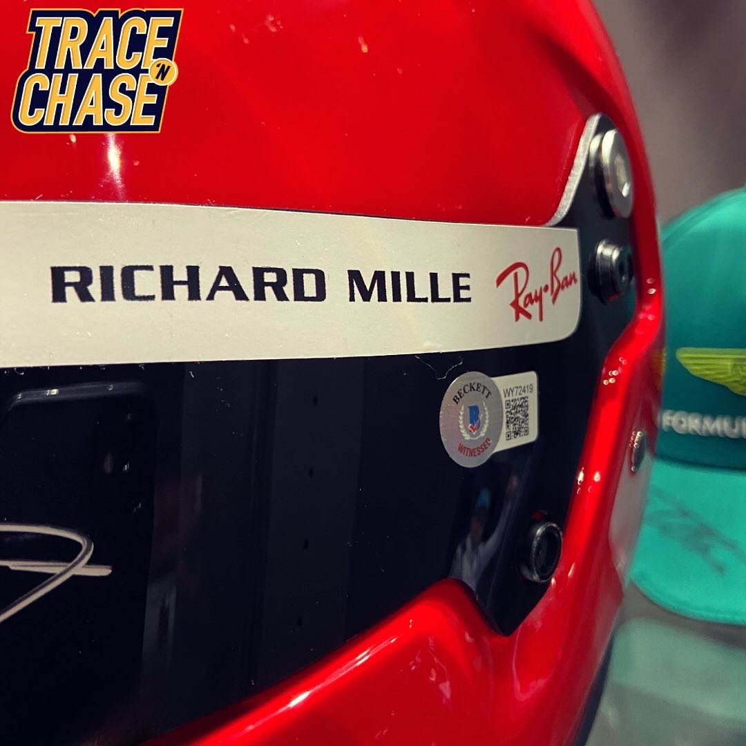 tracenchase's tweet image. 🏎️@F1 season is in full swing so what better time to add a @Charles_Leclerc Signed F1 Replica Full Size Helmet, Beckett Witnessed in Austin,TX💥

#f1 #topps #formula1cards #tracenchase #bycollectorsforcollectors #bgs #beckett #f1fanatics #toppsformula1 #charlesleclerc #Ferrari