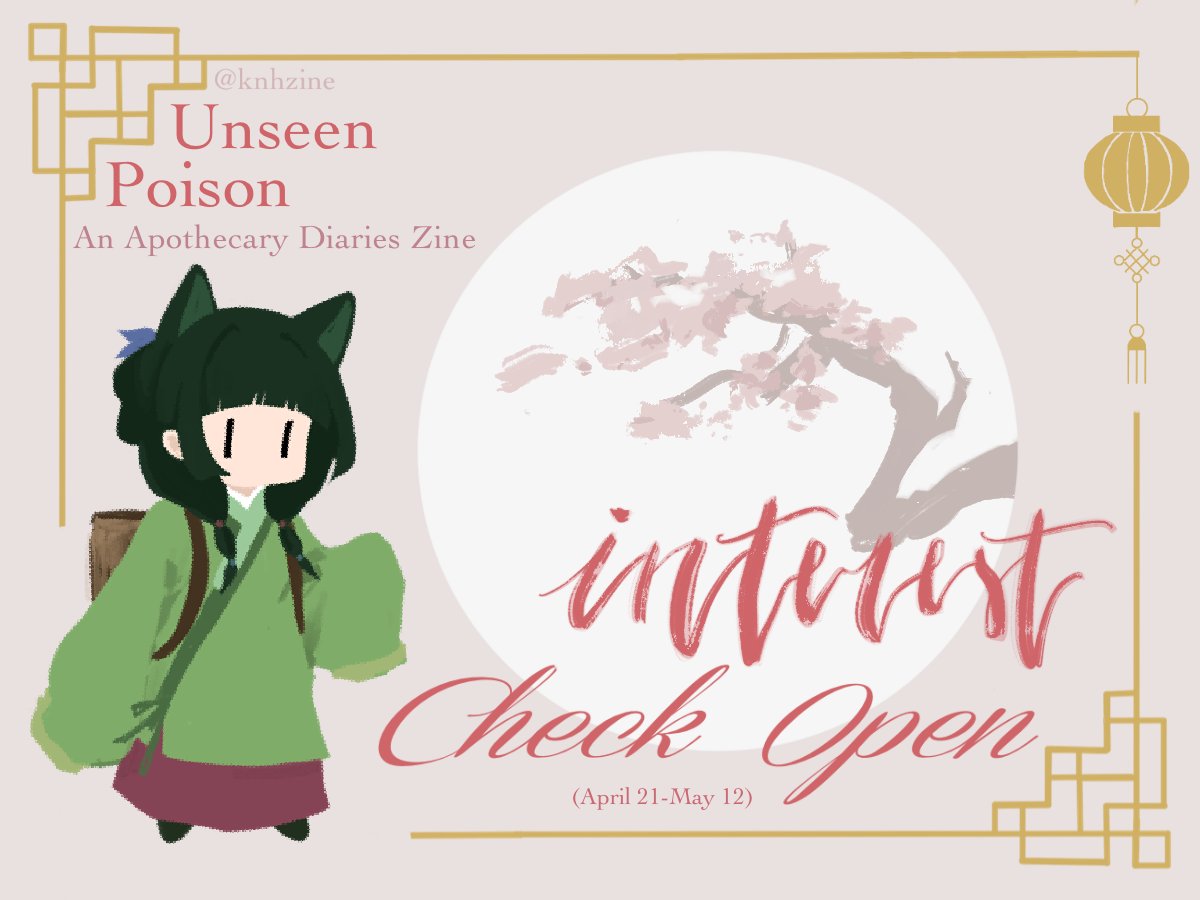 KnHZine's tweet photo. 🍃Interest Check is now open!🍃

We look forward to your responses! It will remain open until May 12th!

https://t.co/5jQb6Hk2GT https://t.co/GcyoA37WvH