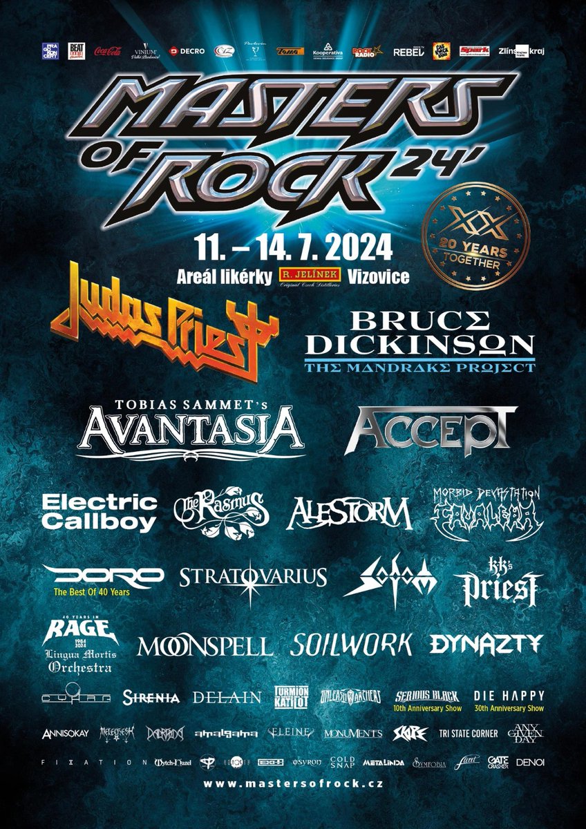 Masters of Rock 2024! O festival acontece em julho, na República Tcheca.