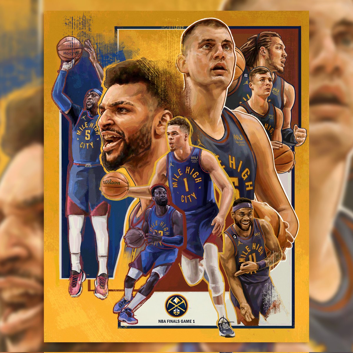Nuggets and Knicks are off to the races! Personal and commercial work Need some alternative/illustrative content for your team? Just reach out, I can help! Rob@brunodi.com