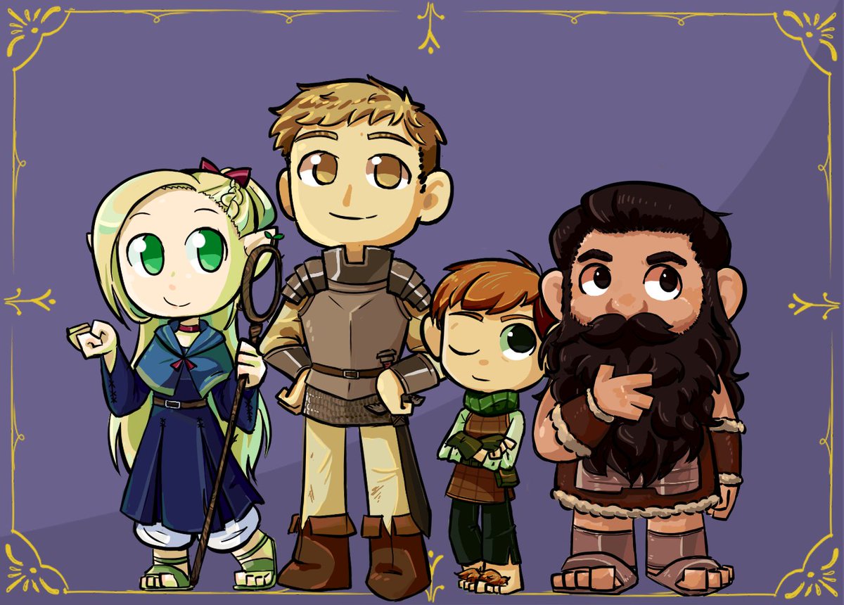 zitibeee's tweet photo. the gang's all here #dungeonmeshi https://t.co/qzergmV8iw