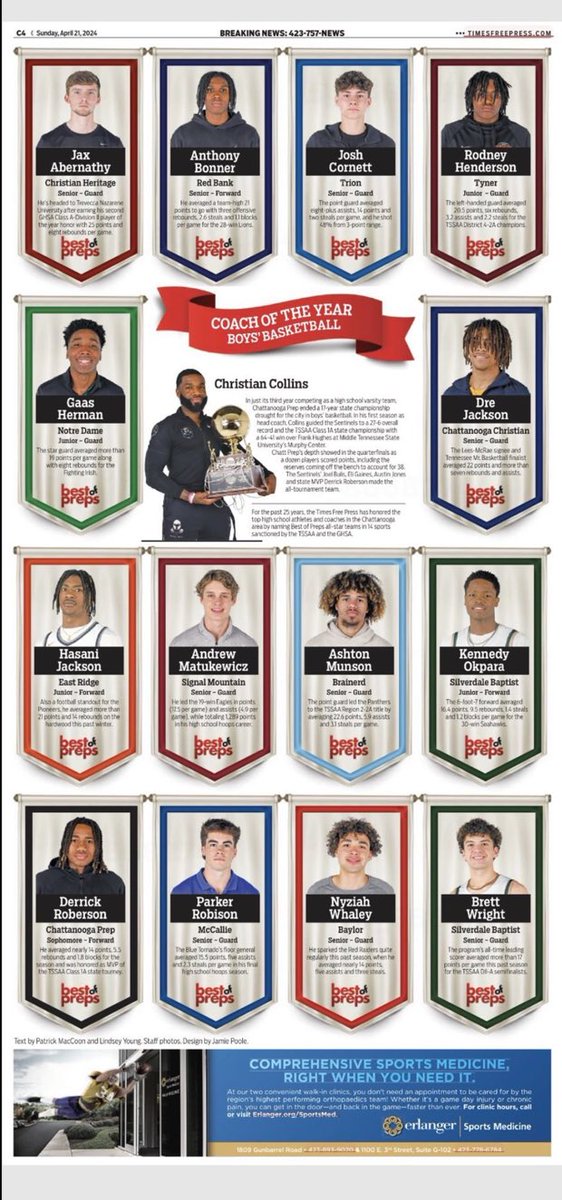 tigers950's tweet photo. Congrats to 2024 @JacksonZundra 2024 @ParkerRobison10 2025 @RodneyBoo25 2026 @ArrowgangDj on being selected by @TimesFreePress @PMacCoon as Best of Preps. @TigersTennessee are proud of these young men.
#BuiltDifferent #BuiltToHandleHardBetter https://t.co/9mVobnSAQK