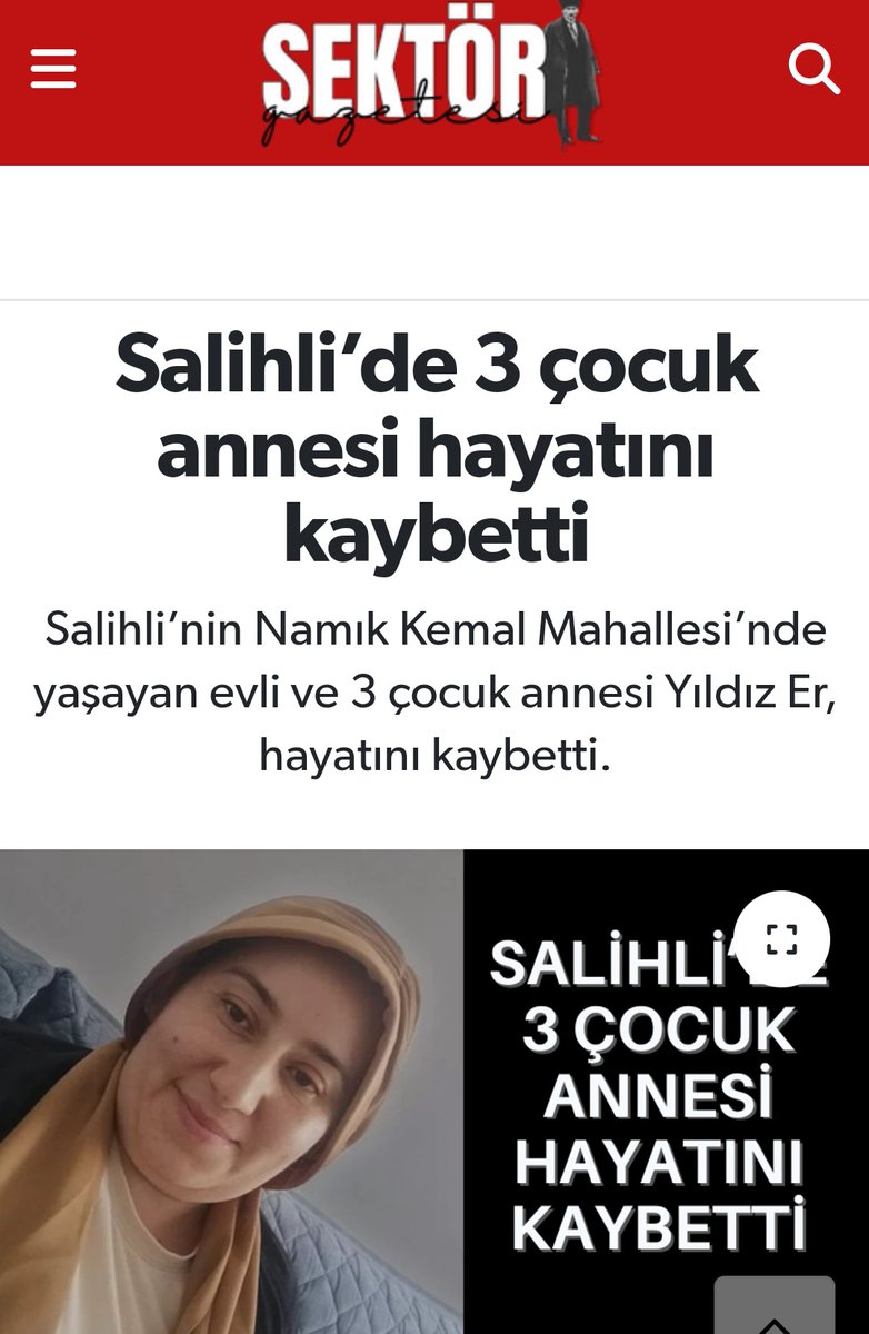 Manisa Salihli'de 34 yaşındaki Yıldız Er, geçirdiği kalp krizi sonucu hayatını kaybetti. 21.04.2024