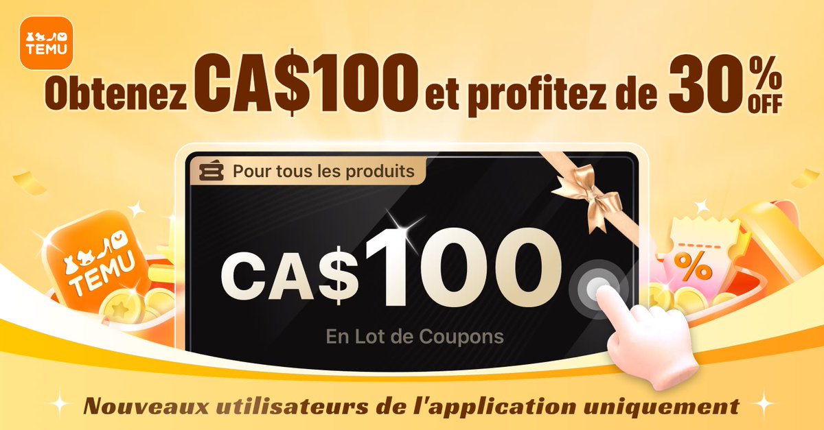 MaxHabs01's tweet photo. ⭐️Cliquez sur le lien https://t.co/ueAjJR2xf5 pour obtenir 💰un lot de coupons de CA$100 ou ⭐️ Recherchez acp637539 sur l'application Temu pour obtenir 💰30% de réduction !! https://t.co/Alz9QX1Y6r