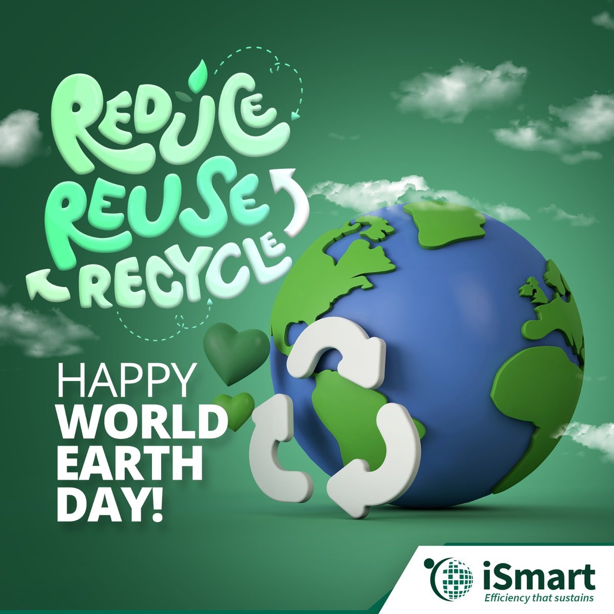 Reduce, reuse, recycle! On World Earth Day, let's commit to sustainable practices that minimise waste and protect our environment. Every small effort counts towards a healthier planet for all. Join ISMART in promoting a greener future. ♻️🌱

#savetheplanet #everylittlehelps