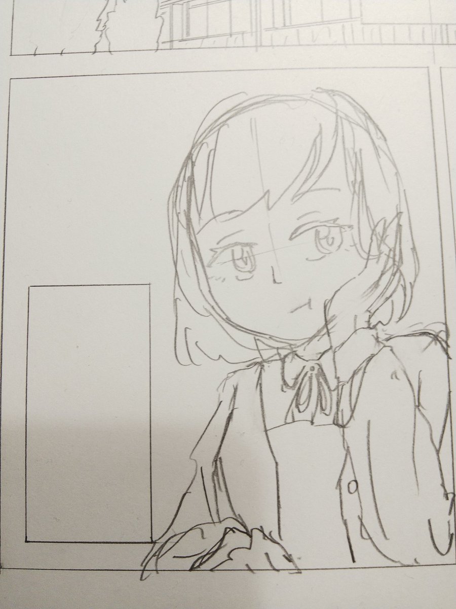 下描きが終わったので作画に入る
とはいえつけペン使うのにちょっとブランクがあったのでまずは使わない紙で手慣らしから…… 