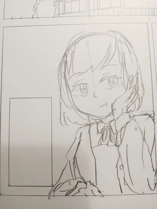 下描きが終わったので作画に入る
とはいえつけペン使うのにちょっとブランクがあったのでまずは使わない紙で手慣らしから…… 