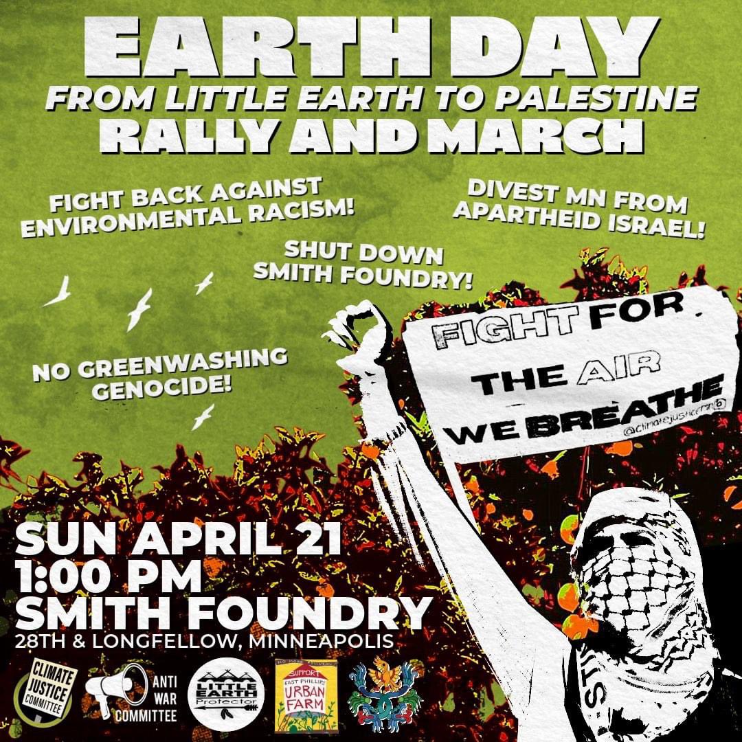 March with the FRSO contingent today at the Earth Day rally & march! Find our red banner and join with us!