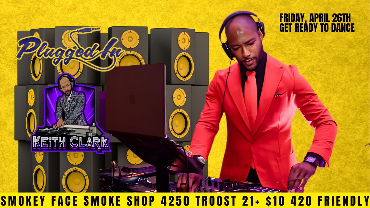 KCRaverOnX's tweet photo. FRIDAY NIGHT #AMP PRESENTS: Plugged in w/ #DJKeithClark, #DJPotter, #DasKaos, #BenGrim Sponsored by #PurpleBear at #SMOKEYFACESMOKESHOP Get ready to DANCE! #AMPChamps
#rollup Smoking Lounge, Video Games, Onsite refreshments
#alliedmovementproductions #PluggedIn #ampweekly https://t.co/L1ENqzYMtD