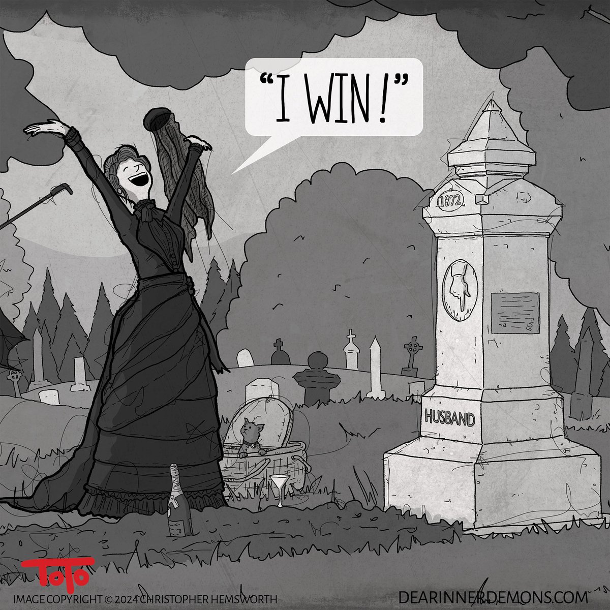 dearinnerdemons's tweet photo. New #comic for you &amp; yours. Head to https://t.co/JW9wGPTdqH to read the blog post attached and read about some #Victorian #mourning customs and superstitions surrounding death, if you are interested. Also if you are on laptop or desktop you'll see the full scene! #dearinnerdemons https://t.co/92GF3nQcSV