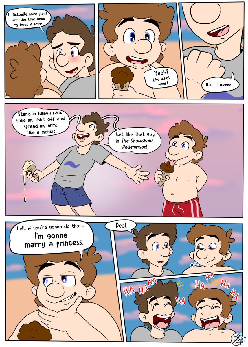 1_upboys's tweet photo. Parrotfish Pg 23-26π
#mariobros #SuperMarioMovie #mariofanart #supermariobros #luigi #luigifanart #cuteluigi #supermariofanart #1upboys #supermariobrothers #wholesome #Luigimybeloved #1ub #smb #marioandluigi #parrotfishcomic #transcomic #transluigi #lgbt #smbfanart #smbcomic https://t.co/3R6N7GGxG5