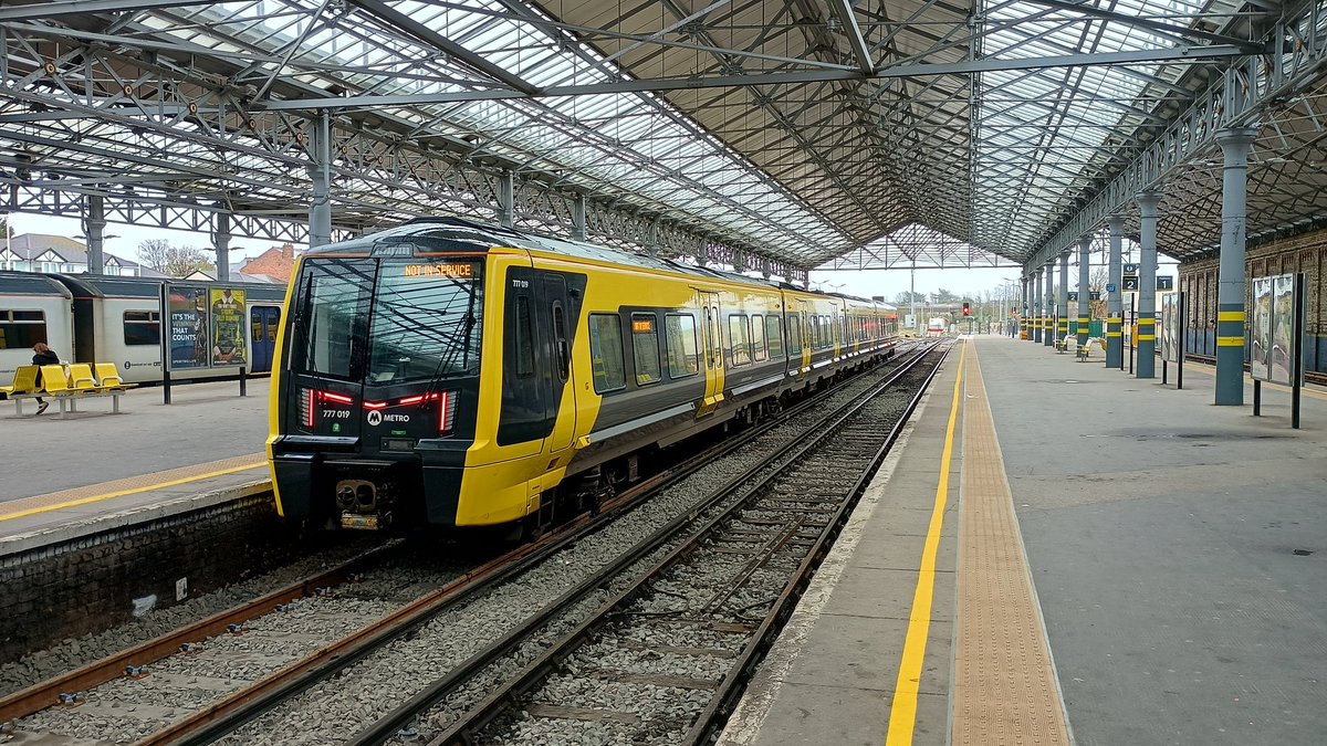 777019 under the roof at Southport 18.4.24 #trainpic