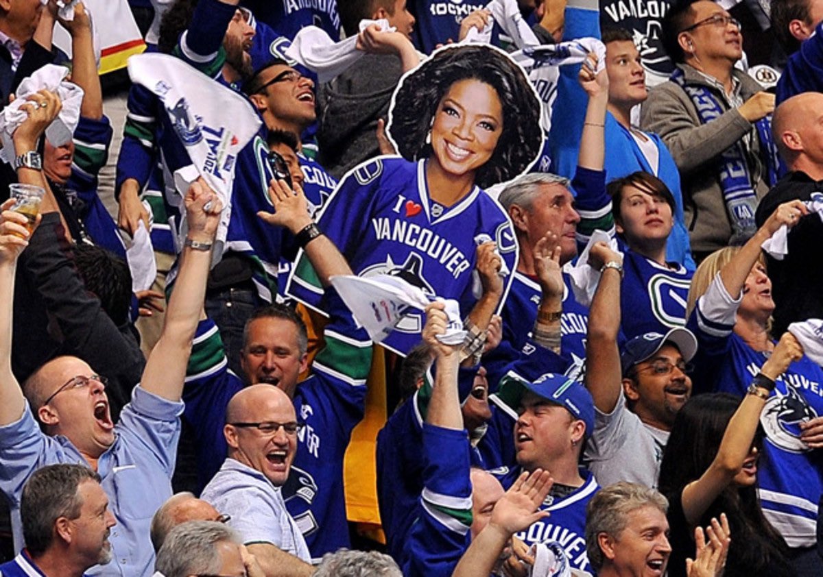 Oprah is finally back on the bandwagon. Let’s go! #Canucks