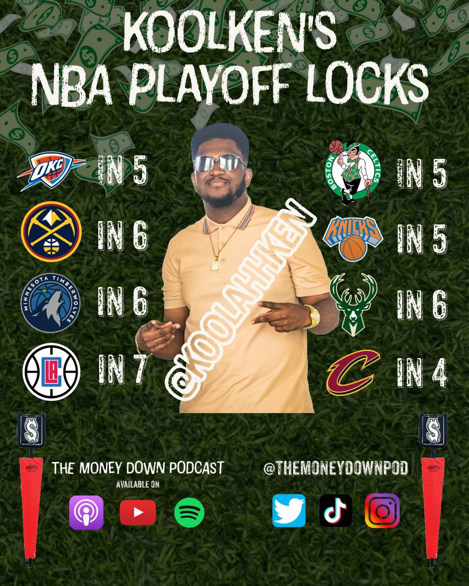 The NBA playoff are underway so of course @KoolAhhKen has to come through to give you the locks 🔒