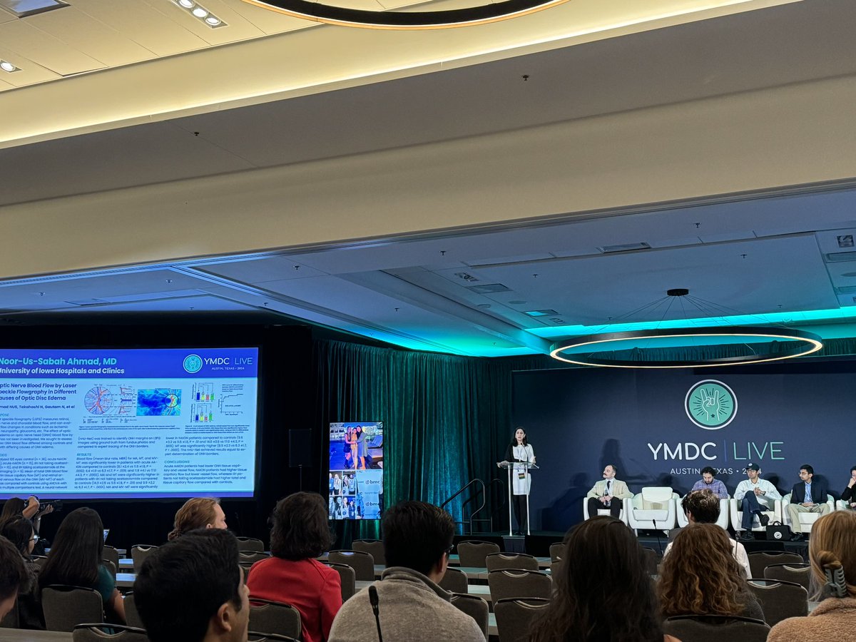 Proud of incoming <a href="/uiowaeye/">UIowa Eye</a> intern <a href="/NoorusabahAhmad/">Noor-Us-Sabah Ahmad</a> being awarded top 5 research presenters at @youngmdconnect  ✅