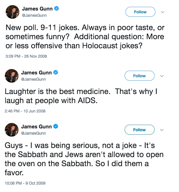 SamuEl_KentMan's tweet photo. Just a reminder, this guy is writing Superman, a Jewish-created character.
Mel Gibson would blush at these anti-Semitic jokes by James Gunn. Ironically, WB offered the Suicide Squad sequel to Mel Gibson before giving it to James Gunn.
#Antisemitism #DCU #DCStudios #FireJamesGunn https://t.co/jtsTA96Bo7
