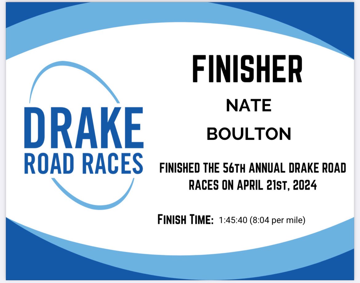 Beautiful day for the #DrakeRelays Half Marathon. A long legislative session scrapped my run in Salt Lake, but it was great to see friends on the route and get a welcome from legendary announcer @MikeJaytrackxc at the blue oval. And thanks to the Drake Dems for their cheers, too!