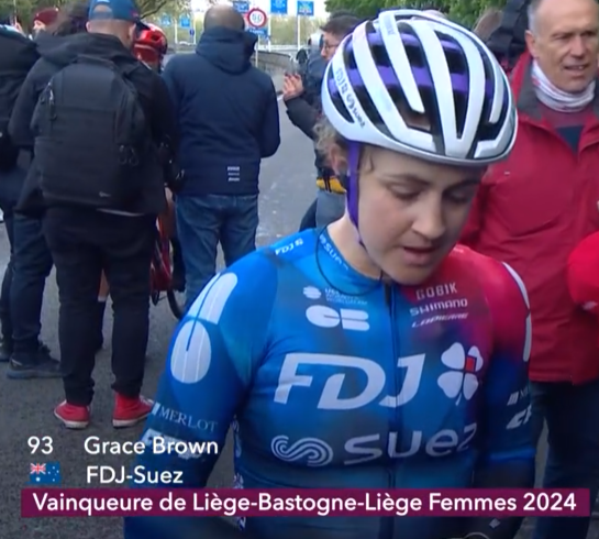 #cyclisme 🚴‍♀️ Liège-Bastogne-Liège 🇧🇪 Grace #Brown #LBL #velo