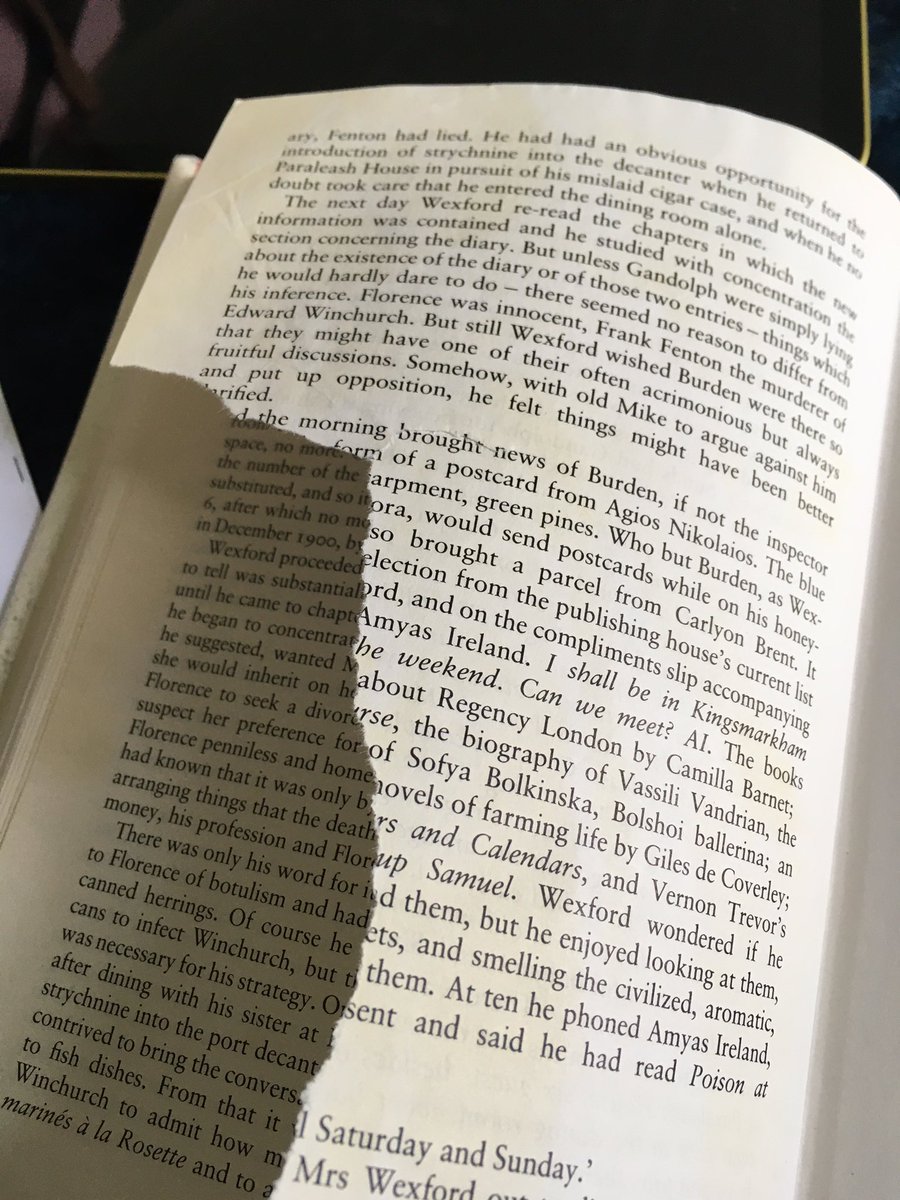 When you’re reading a gripping old volume of crime short stories, but there’s a hole in one of the cases 🙄