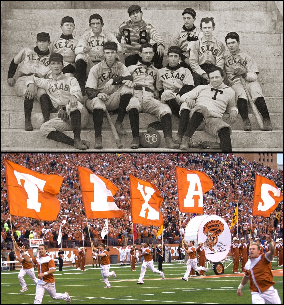 Happy 139th Birthday to @UTAustin's baseball team and the University colors! April 21, 1885: UT students formed their first ever baseball team and played Southwestern University, while fans wore orange and white ribbons. Why Orange and White? bit.ly/2Xi5v3s