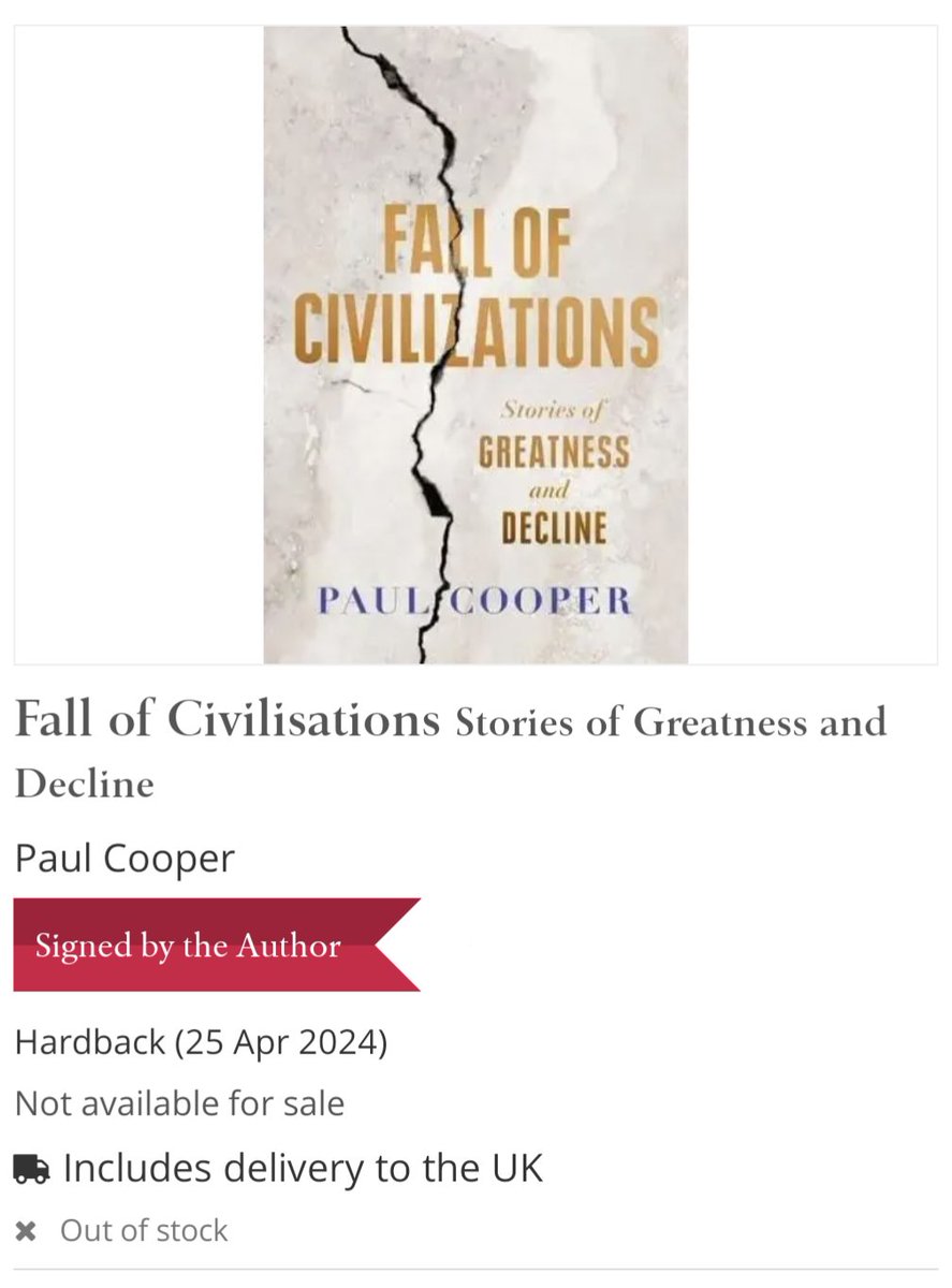 Apologies to anyone who's been struggling to get a signed copy recently. Apparently Blackwell's have sold out (!!), but they say they'll have fresh stock next week. In the meantime Waterstones have some going: waterstones.com/book/fall-of-c…