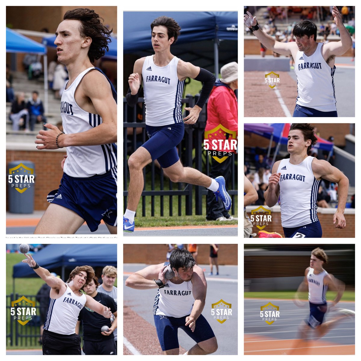 Check out these great photos by ⁦@TheDannyParker⁩ of ⁦@5StarPreps⁩ from the Volunteer Classic Track Meet at the University of Tennessee ⚓️🍊🏃🏽 The Farragut Boys Track and Field Team placed 2nd overall out of an amazing field of over 40 teams! ⁦@AdmiralsXC_TF⁩