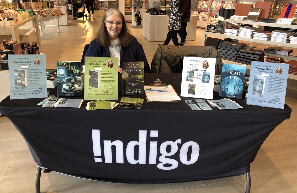 Thanks to Indigo @conestogamall for hosting my #booksigning. #authorevent #mysterybooks #thrillerbooks