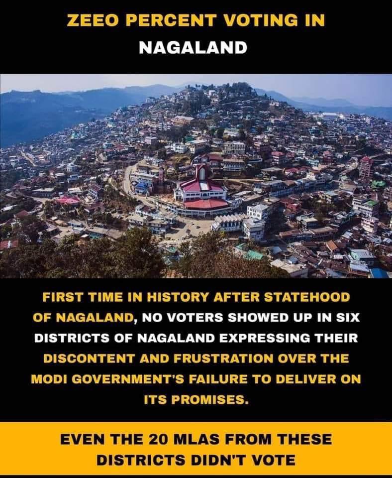#Nagaland #LokSabhaElections2024 #LokSabhaChunaav2024 #2024Elections 

No more vote for #ModiKiGuarantee