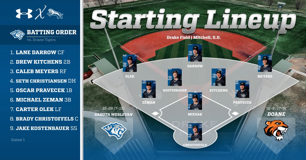 Starters in game one for <a href="/DWUBaseball/">DWU Baseball</a>