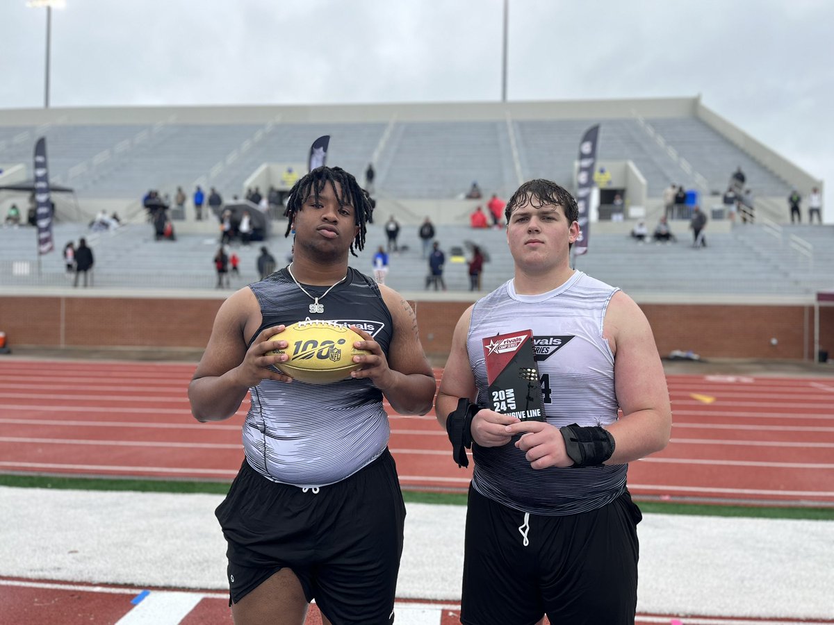 #Auburn commits SHOWED OUT today at the @RivalsCamp ATL🔥 ‘25 DL @MalikAutry Gold Ball Winner ‘26 OL @KailEllis78 MVP