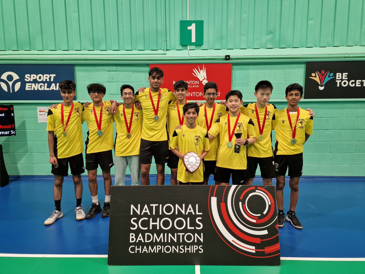 WilsonsPE's tweet photo. Our National Finalists 🟡⚫️🏸🥇🥈 Well done boys 👏🏻 @BadmintonEnglnd https://t.co/tEpb7e6jKg