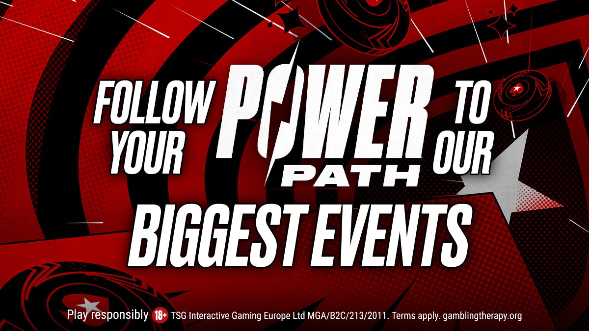 Take your first step on the #PowerPath today and win your way to our biggest live and online events. Step 1️⃣ - $0.50 Spin & Go Step 2️⃣ - $1 Sit and Go or $1.50 MTT Step 3️⃣ - $11 MTT Step 4️⃣ - $109 MTT ⚡ psta.rs/power