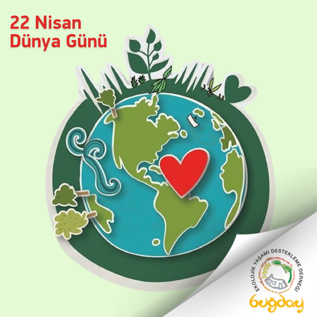 Bugün 22 Nisan Dünya Günü 🌍 Buğday Derneği’nin doğayla uyumlu üretim, türetim ve sağlıklı bir gelecek için yürüttüğü çalışmalara destek olun, geleceğin tohumlarını hep birlikte yeşertelim. 🌾 Çalışmalarımıza destek olmak için: 👉 bugday.org/blog/destek-ol… #BuğdayDerneği