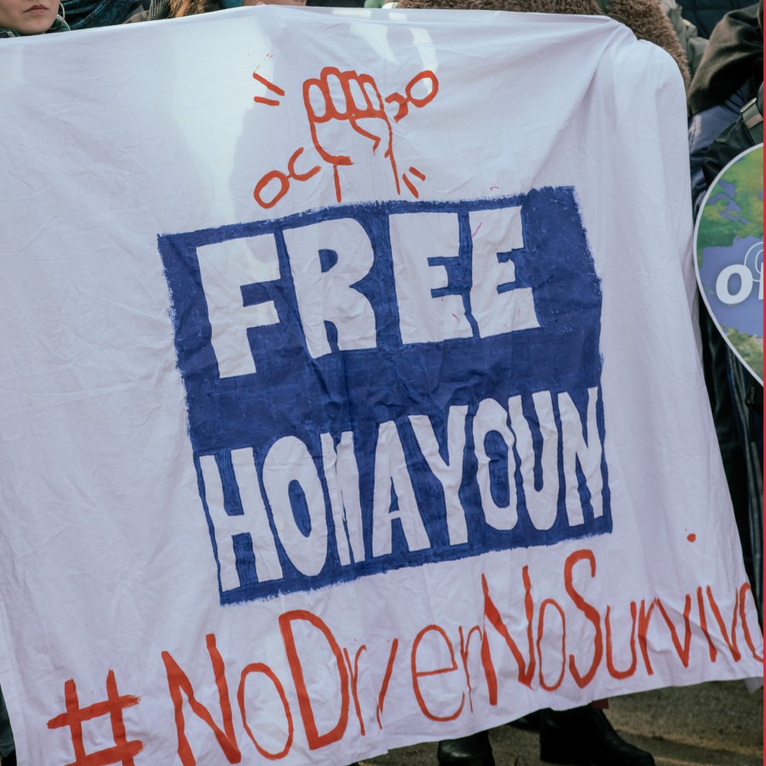 Morgen fordern wir #FreeHomayoun! Homayoun Sabetara wurde im September 2022, wie vielen anderen Menschen auf der Flucht, wegen angeblichen 'Schmuggels' verurteilt! In Solidarität mit Menschen auf der Flucht, die kriminalisiert werden!