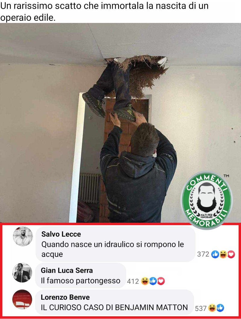 CM_Memorabili's tweet photo. Quello che National Geographic non ti mostra. #nascite #commentimemorabili #operaiedili https://t.co/2IIsXRFm8F