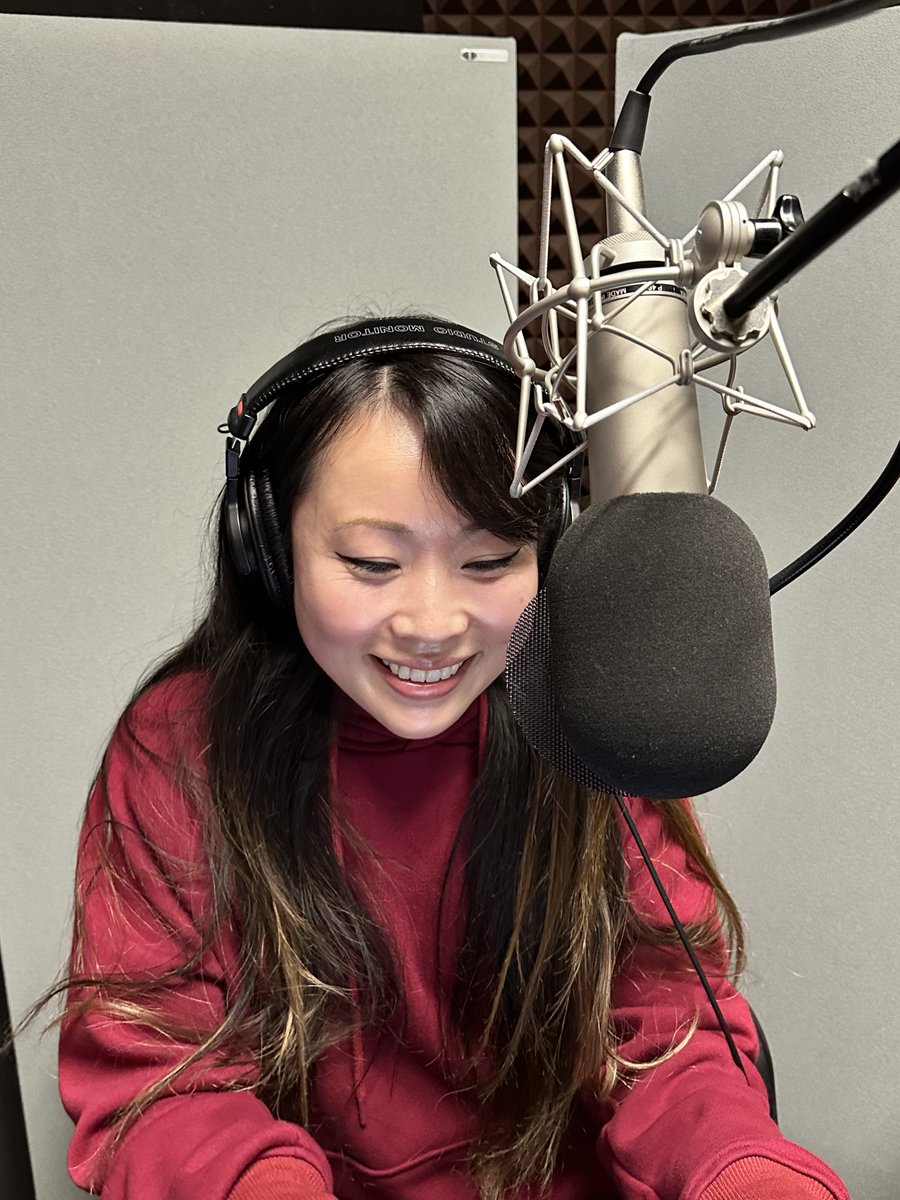 Hey @TheRebeccaWang 👋 The DEAR WENDY narrator dropped by the audiobook studio to have some fun🎙️ Dear Wendy is a lovable YA aromantic love story about two friends written by @annzhao_ 🧡 Listen to the audiobook today!