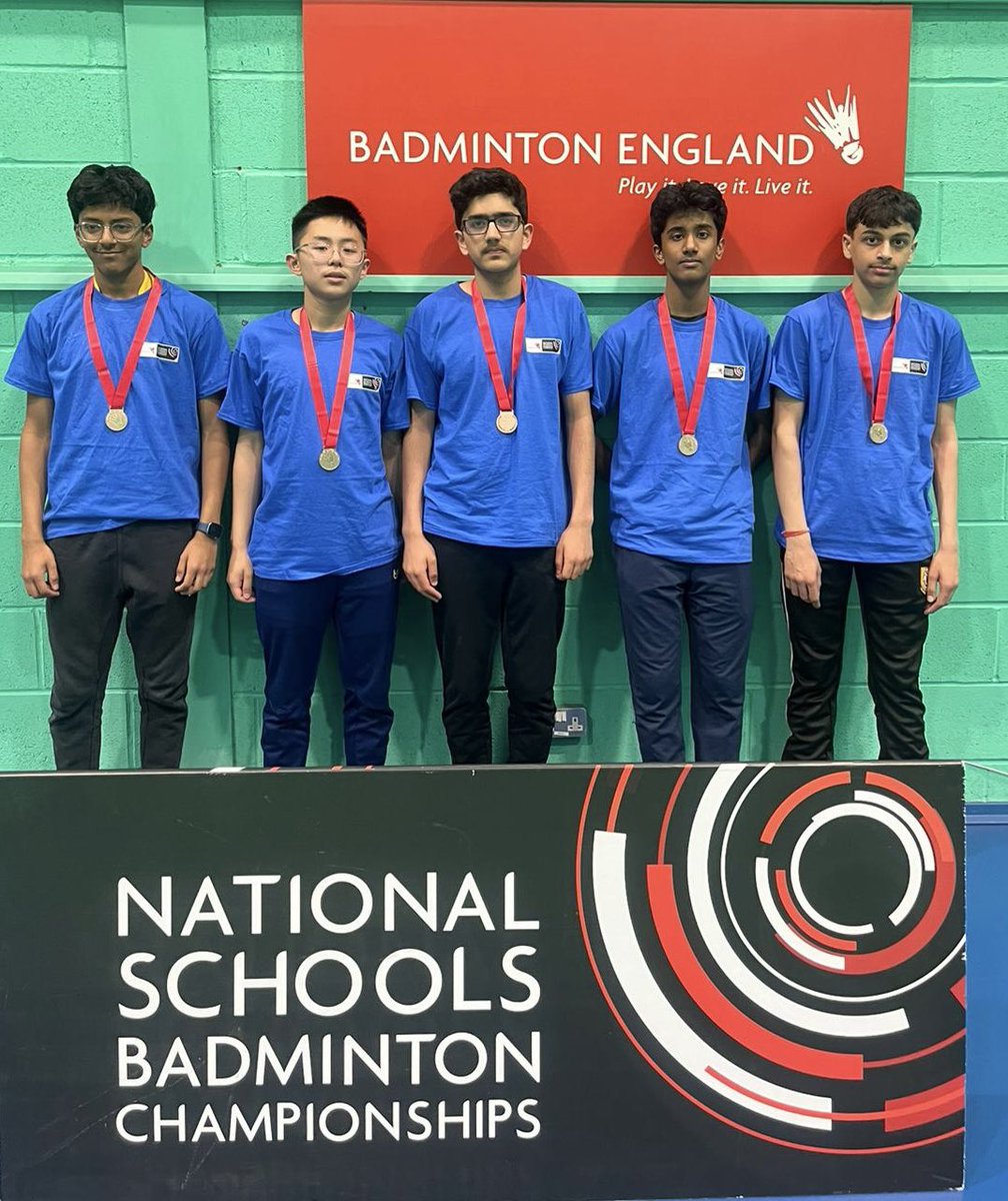 🏸What an achievement from our U16 boys badminton team finishing 4th in the Country. Narrowly losing their bronze medal match 3v2 is tough but Sid, Suvir, Issac, Eric, & Muhammad have been immense and once it sinks in what they have achieved they should be so so proud as we are👍🏻