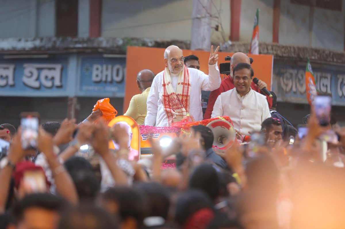 In the last 10 years, the Modi government has transformed the Barak Valley by unleashing waves of development. People want Silchar to continue to develop along with the entire nation. Today's vibrant roadshow is a pulsating expression of the Silchar people's unwavering affection