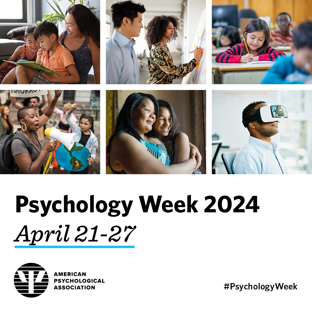 It's #PsychologyWeek! Share your work and show your appreciation for the many areas in which psychology is making an impact: at.apa.org/d588d3